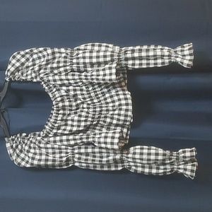 Used H&M Gingham smocked top